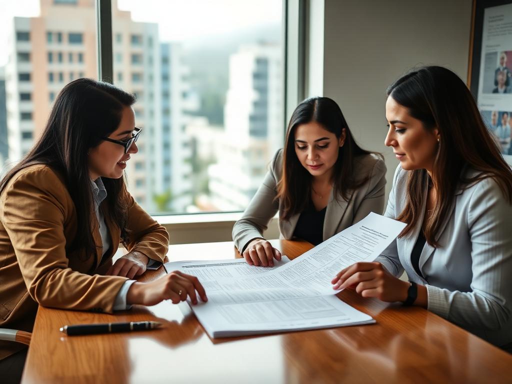 Contadores colombianos revisando facturación electrónica