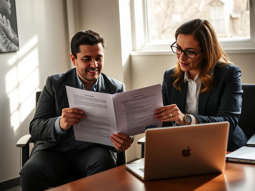 Contadores colombianos revisando facturación electrónica