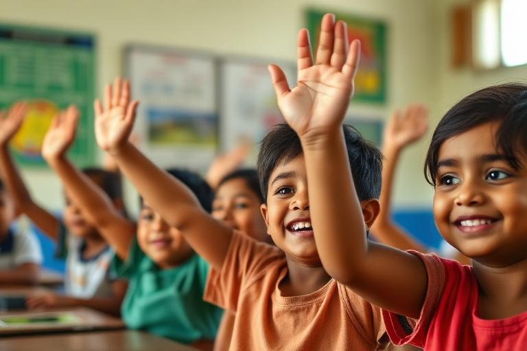 Estudiantes de Niños usando inteligencia artificial