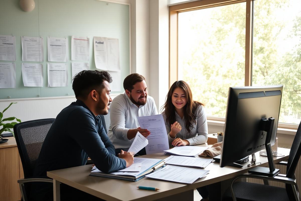 Contadores colombianos revisando facturación electrónica