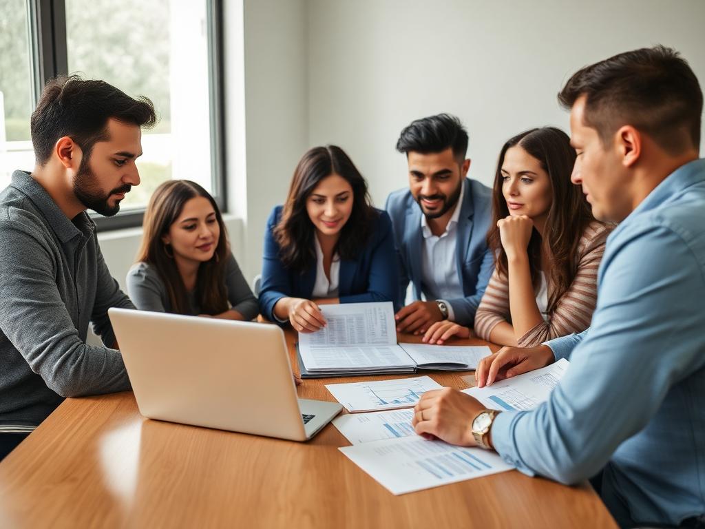 Contadores colombianos revisando facturación electrónica