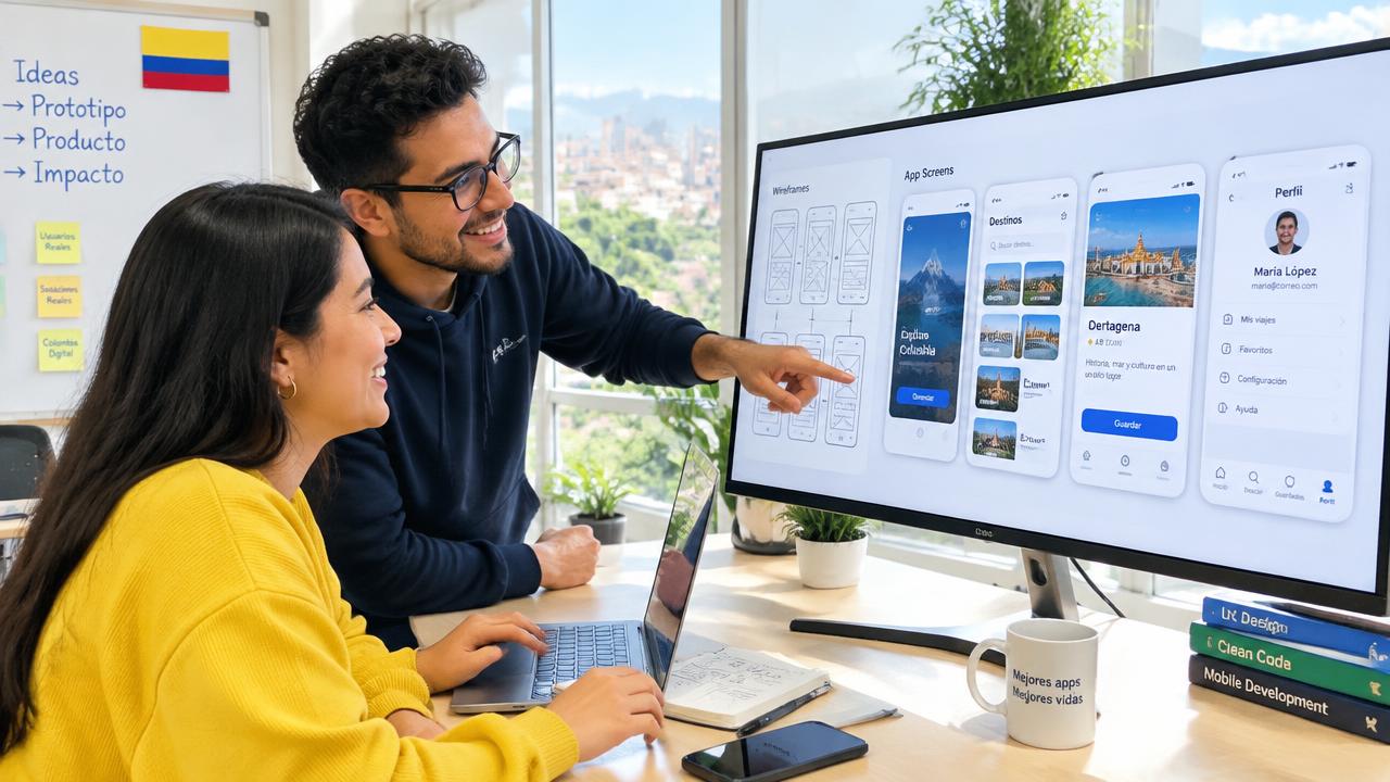 Contadores colombianos revisando facturación electrónica